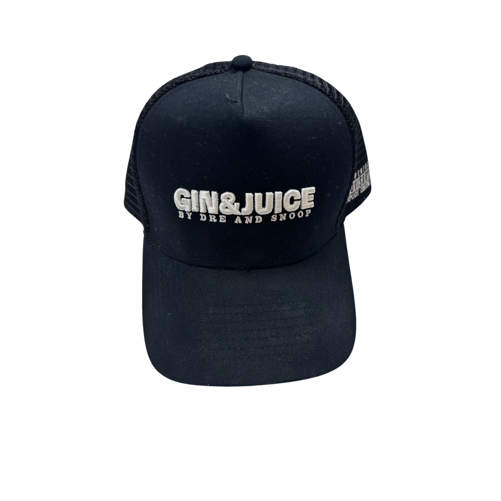 Gin & Juice By Dre And Snoop Trucker Hat Black Snapback Mesh Cap Hip Hop Rap